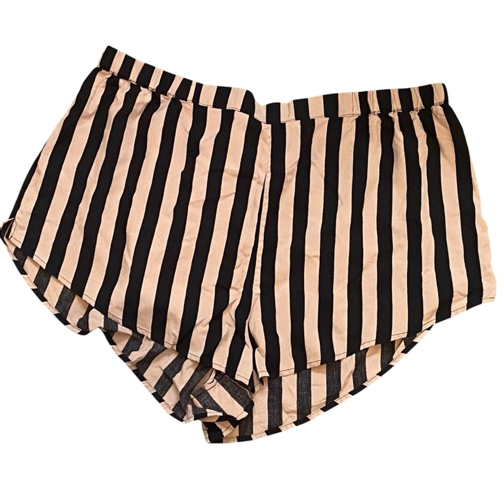 ThirdLove Black and Tan Striped Garment
